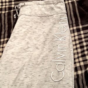 Calvin Klein White Joggers. Women’s Medium.